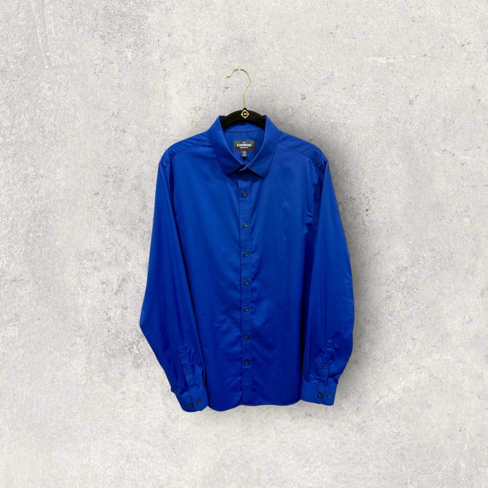 Express Performance Blue Shirt - M slim
